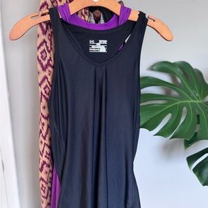 Under Armour Black and Purple Tank Top